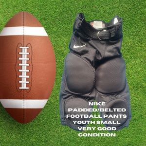 Nike Youth Small Integrated Padded/Belted Football Pants - very good